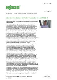 Interview mit Enrico Han-Voth, Teamleiter in der WAGO-IT