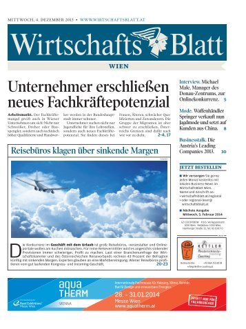 Unternehmer erschließen neues ... - wirtschaftsblatt.at