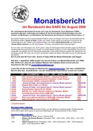 Monatsbericht - DARC Bandwacht