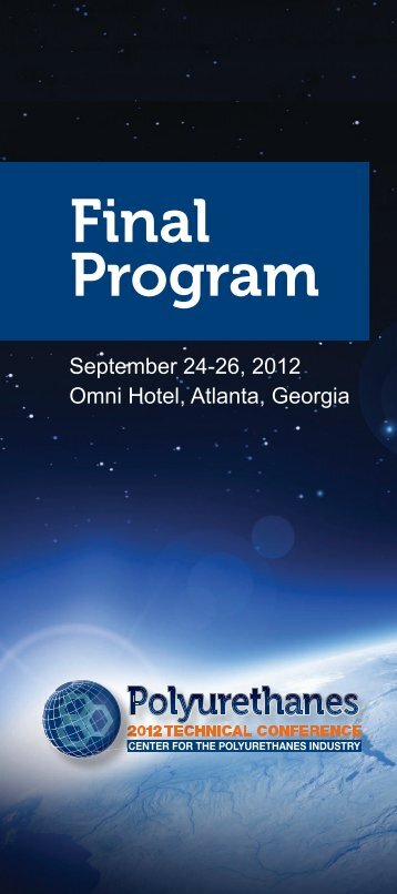 CPI Conference Program - Polyurethanes - American Chemistry ...