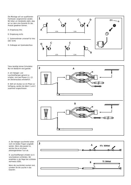 TUBUS System Montageanleitung - wortmeyerlicht.de