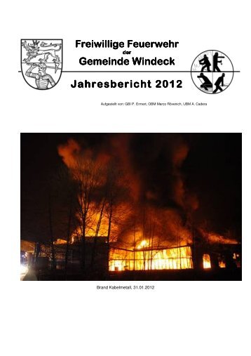 Jahresbericht 2012 - Feuerwehr Windeck