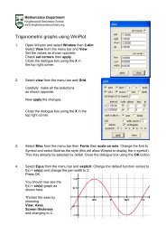 Trigonometric graphs using WinPlot. - Knightswood Secondary School