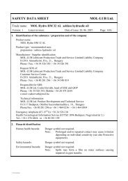 Safety Data Sheet - MOL Hydro HM 32 AL (pdf, 92 kB)