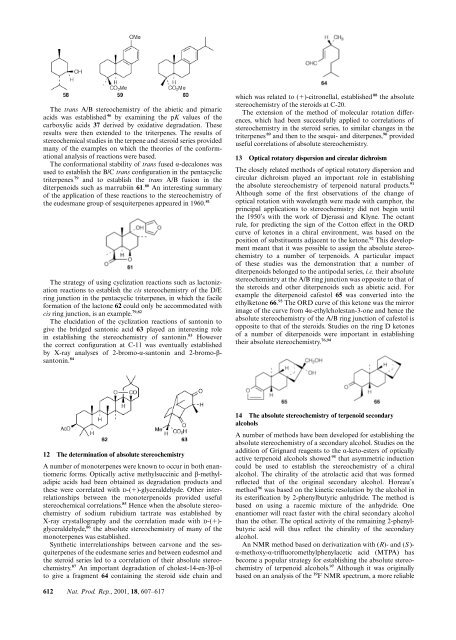 The development of strategies for terpenoid structure determination