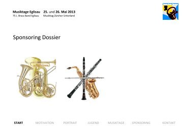 Sponsoring Dossier - Brass Band Eglisau