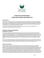 guidelines for maintaining - University of Wisconsin - Green Bay