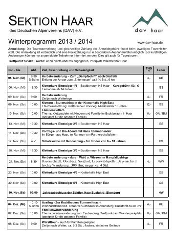 14 I Wipr 2014.pdf - Sektion Haar des dt. Alpenvereins eV