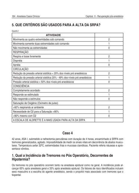 anestesia casos clínicos