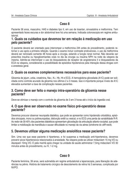 anestesia casos clínicos