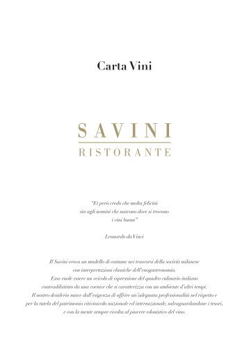 CARTA DEI VINI RISTORANTE.indd - Savini
