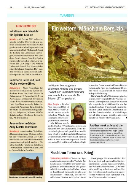 Zeitung Nr.: 49 Februar 2013 in PDF - Initiative Christlicher Orient