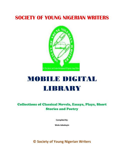 MOBILE DIGITAL LIBRARY - SOCIETY OF YOUNG NIGERIAN