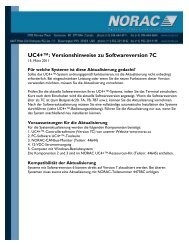 UC4+ Software 7C Release Note German - Norac