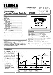 Fermenter/Retarder Controller GUR 101 - Elreha
