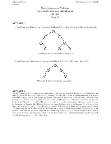 Musterlösungen zur Vorlesung Datenstrukturen und Algorithmen SS ...