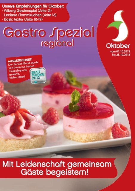 Gastro Spezial Regional - Oktober 2013 - Recker Feinkost GmbH