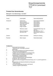 Protokoll vom 4. Juli 2013 - Gemeinde Lommiswil