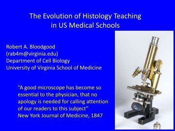 The History of Medical Histology Teaching - American Association of ...