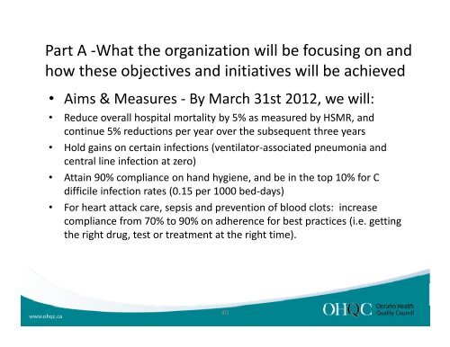 Completing Yo r Q alit Completing Your Quality Improvement Plan