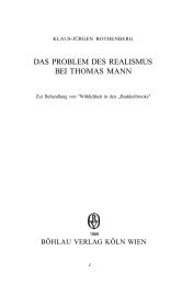 DAS PROBLEM DES REALISMUS BEI THOMAS MANN