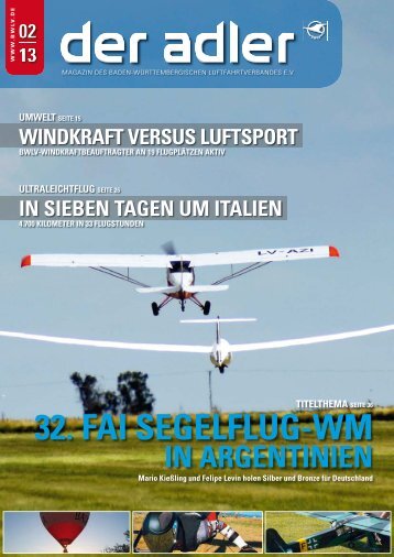 32. fai segelflug-wm - Baden-Württembergischer Luftfahrtverband ...