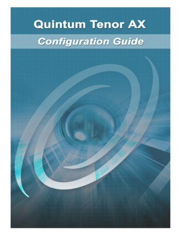Quintum Tenor AX Configuration Guide