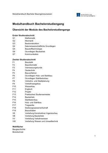 Modulhandbuch Bachelor Bauingenieurwesen - Georg-Simon-Ohm ...