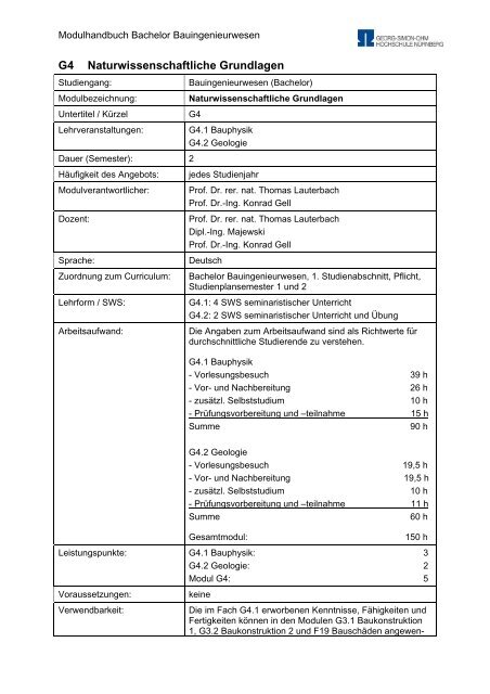 Modulhandbuch Bachelor Bauingenieurwesen - Georg-Simon-Ohm ...