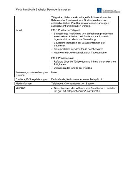 Modulhandbuch Bachelor Bauingenieurwesen - Georg-Simon-Ohm ...