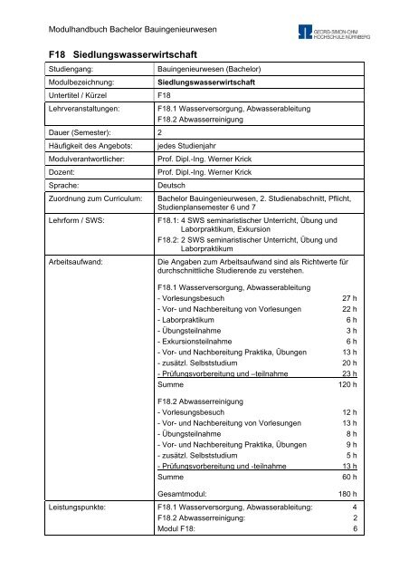 Modulhandbuch Bachelor Bauingenieurwesen - Georg-Simon-Ohm ...