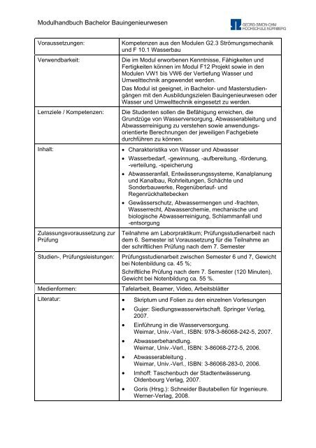 Modulhandbuch Bachelor Bauingenieurwesen - Georg-Simon-Ohm ...