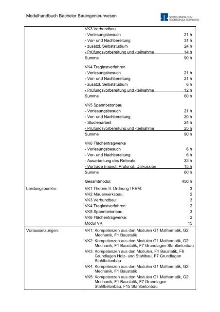 Modulhandbuch Bachelor Bauingenieurwesen - Georg-Simon-Ohm ...