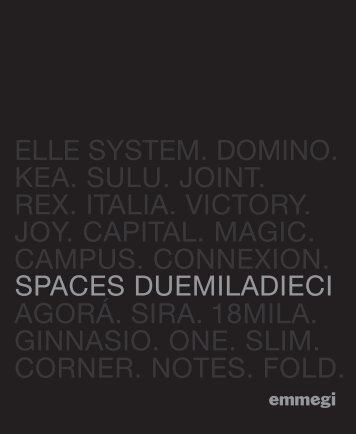 spaces duemiladieci elle system. domino. kea. sulu. joint. rex. italia ...