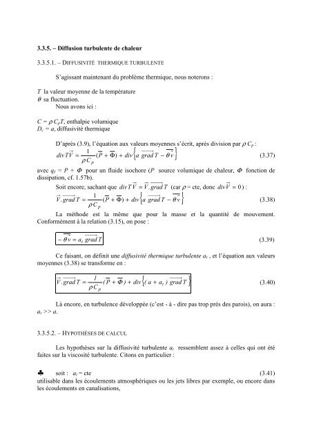 FLUIDES EN ÉCOULEMENT Méthodes et modèles Jacques PADET