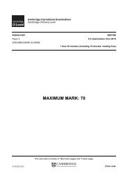MAXIMUM MARK: 70 - Cambridge International Examinations
