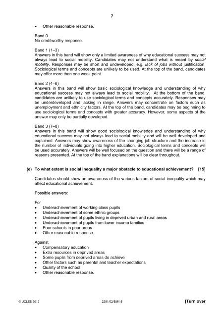 MAXIMUM MARK: 70 - Cambridge International Examinations