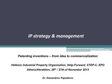 presentation Alexandros Papaderos(EPO) - STEP-C