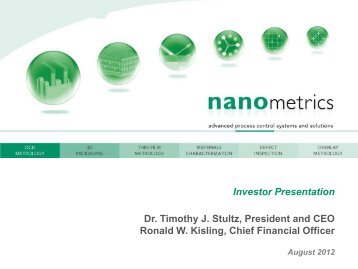 non-GAAP - Nanometrics