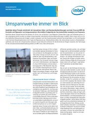 Umspannwerke immer im Blick - Intel