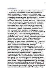 1 Liber Genesis Cap. 1 1 In principio creavit Deus cælum et terram ...