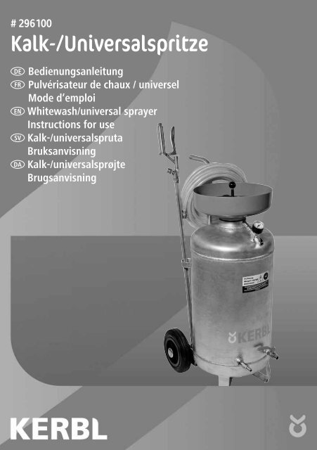 Kalk-/Universalspritze - Albert Kerbl GmbH