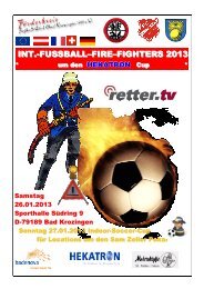 5. Internationales Fußball-Fire-Fighters-Turnier - Retter.tv