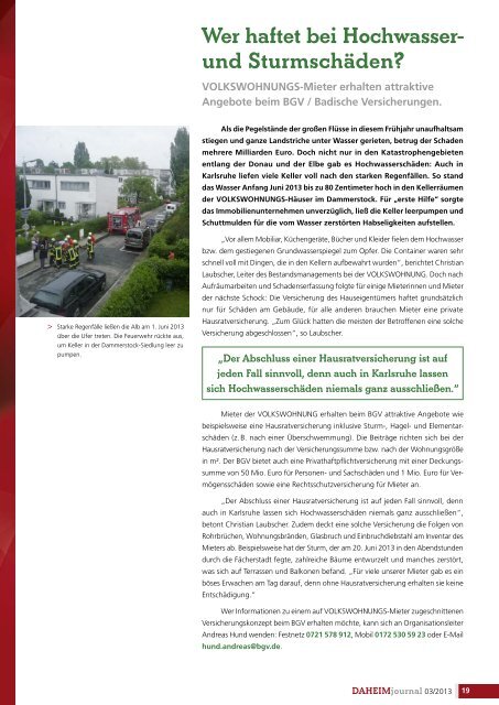 DAHEIMjournal als PDF - Volkswohnung