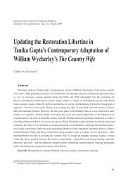 Updating the Restoration Libertine in Tanika Gupta's Contemporary ...