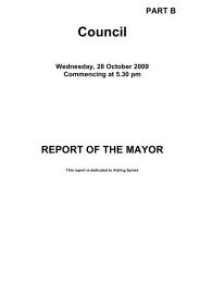Report of the Mayor 28 October 2009 - Auckland Council