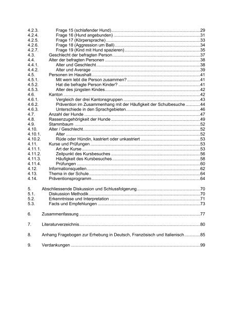 Abteilung Tierhaltung und Tierschutz (Prof. Dr. A. Steiger ...