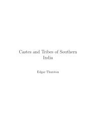 Castes and Tribes of Southern India - iTeX translation reports