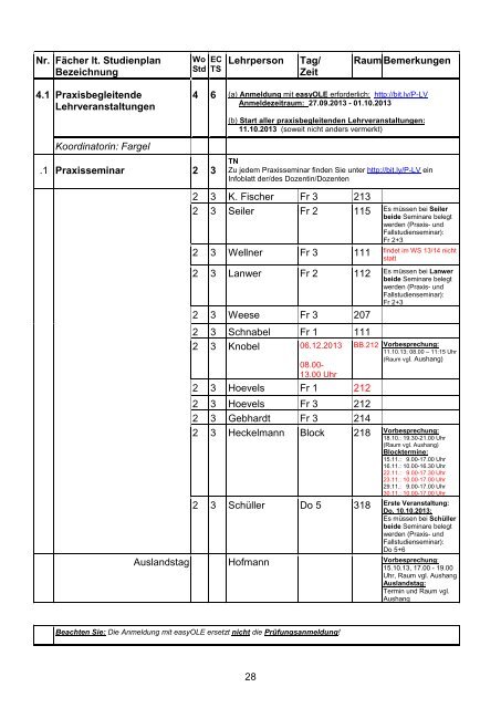 vorlesungsverzeichnis - Georg-Simon-Ohm-Hochschule Nürnberg