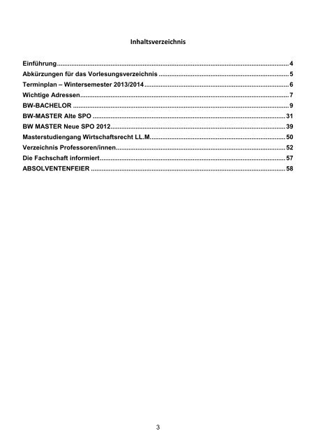 vorlesungsverzeichnis - Georg-Simon-Ohm-Hochschule Nürnberg